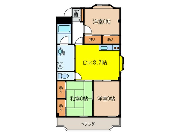 はらｻﾝﾊｲﾂの物件間取画像